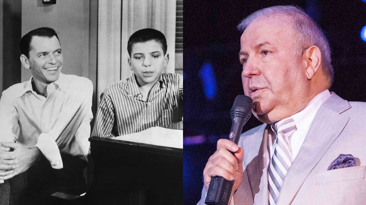 Frank Sinatra junior med sin far og på scenen. 
