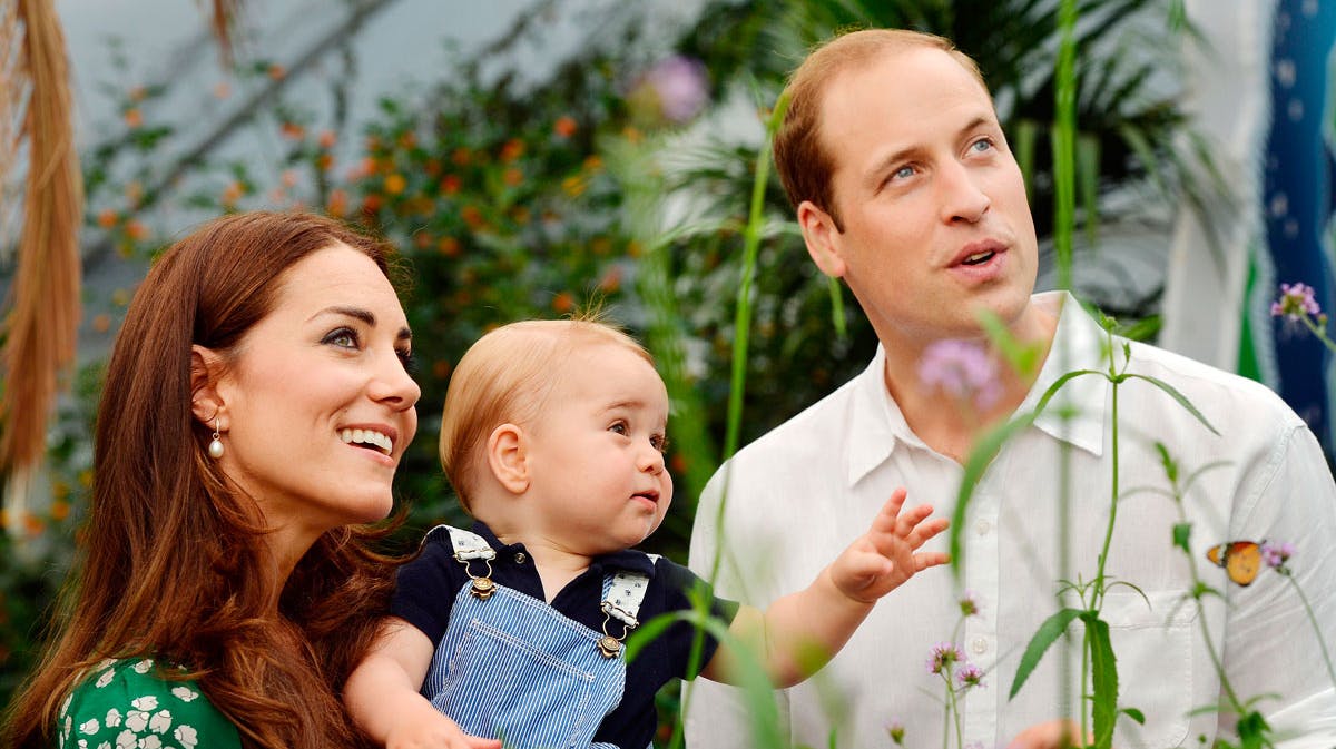 Det kongelige trekløver, prins William, prins George og hertuginde Catherine.