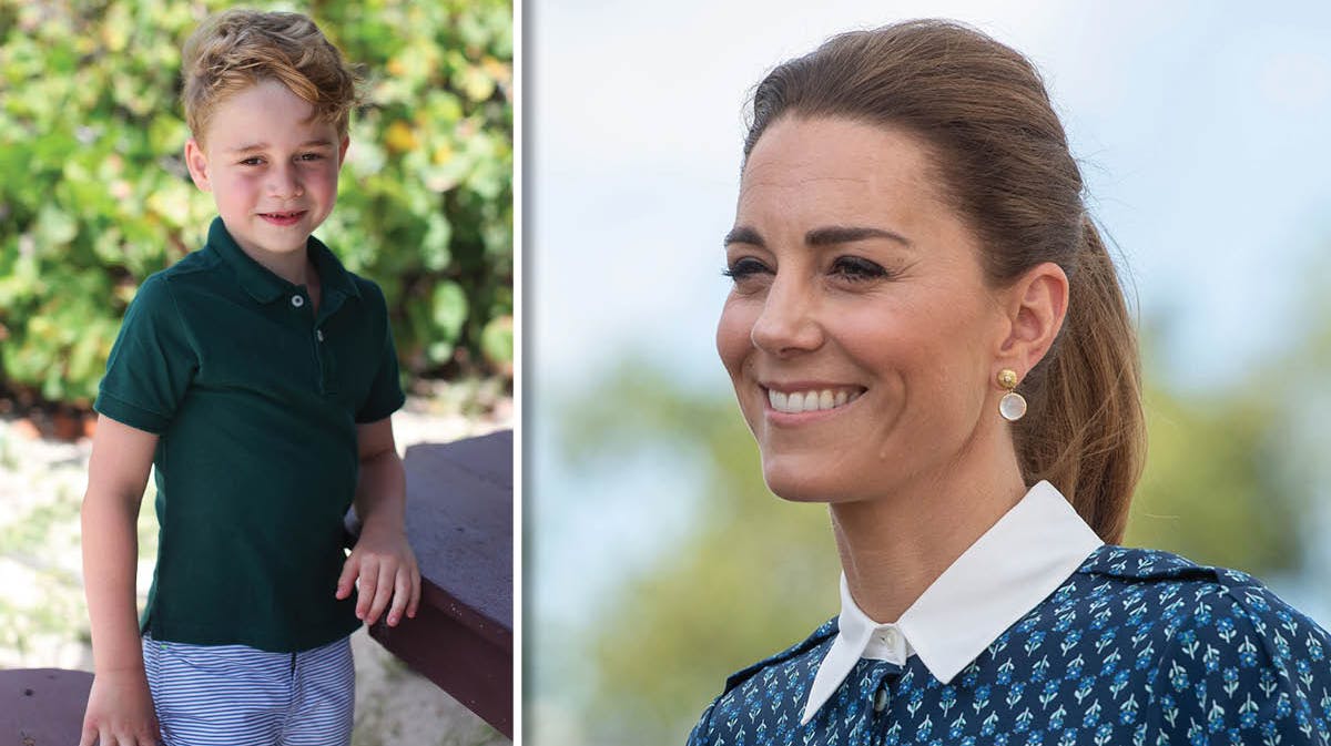 Prins George fotograferet i 2019. Indsat: Hertuginde Catherine.