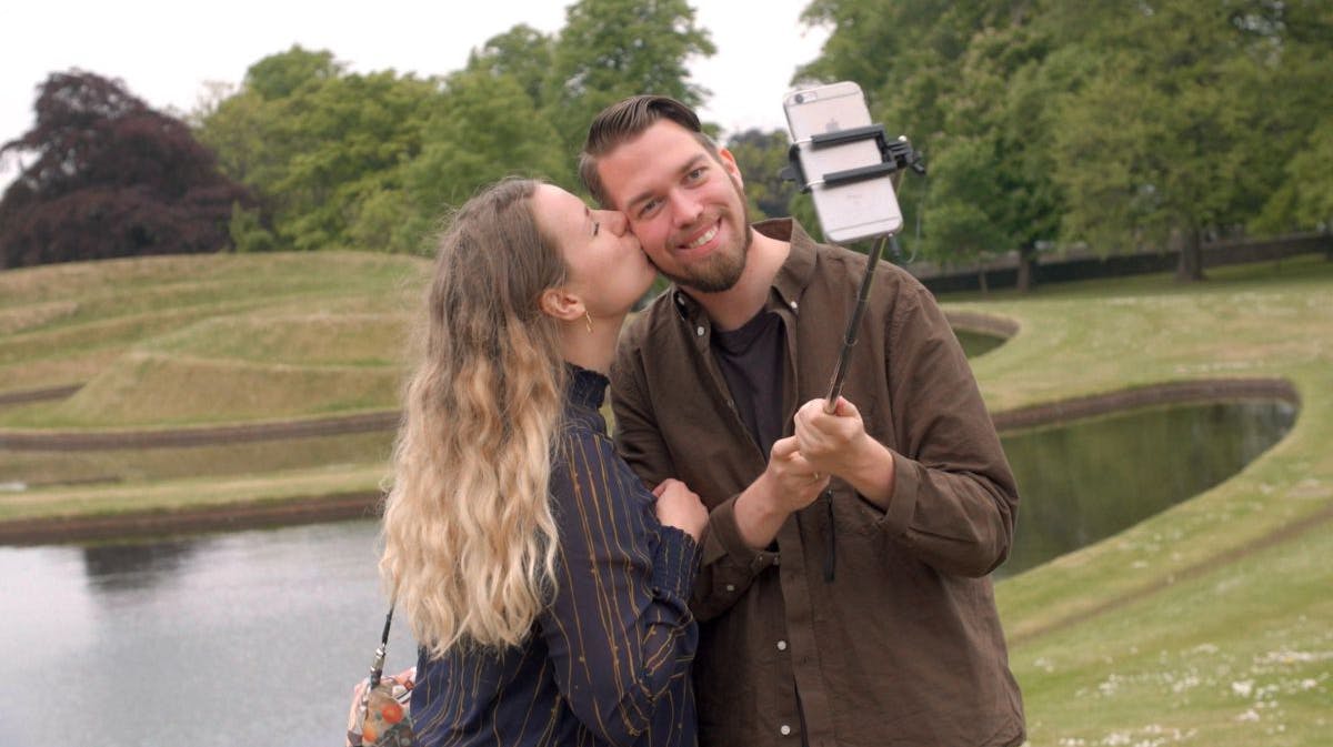 Kathrine og Michael på deres bryllupsrejse i Skotland.&nbsp;