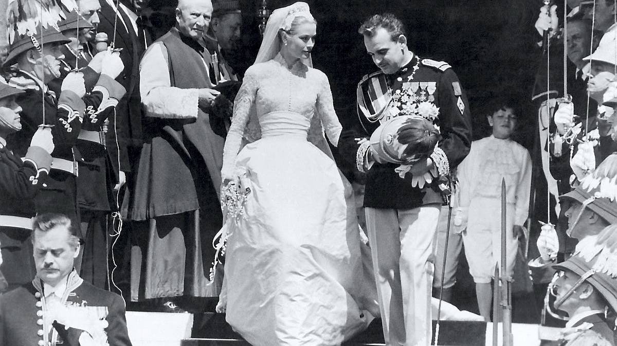 Grace Kelly og fyrst Rainier III af Monaco i 1956.