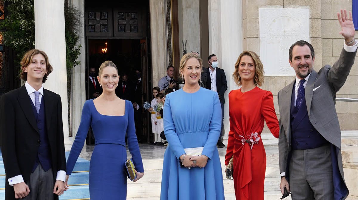 Prins Odysseus Kimon, prinsesse Maria-Olympia, prinsesse Theodora, prinsesse Tatiana og prins Nikolaos. 