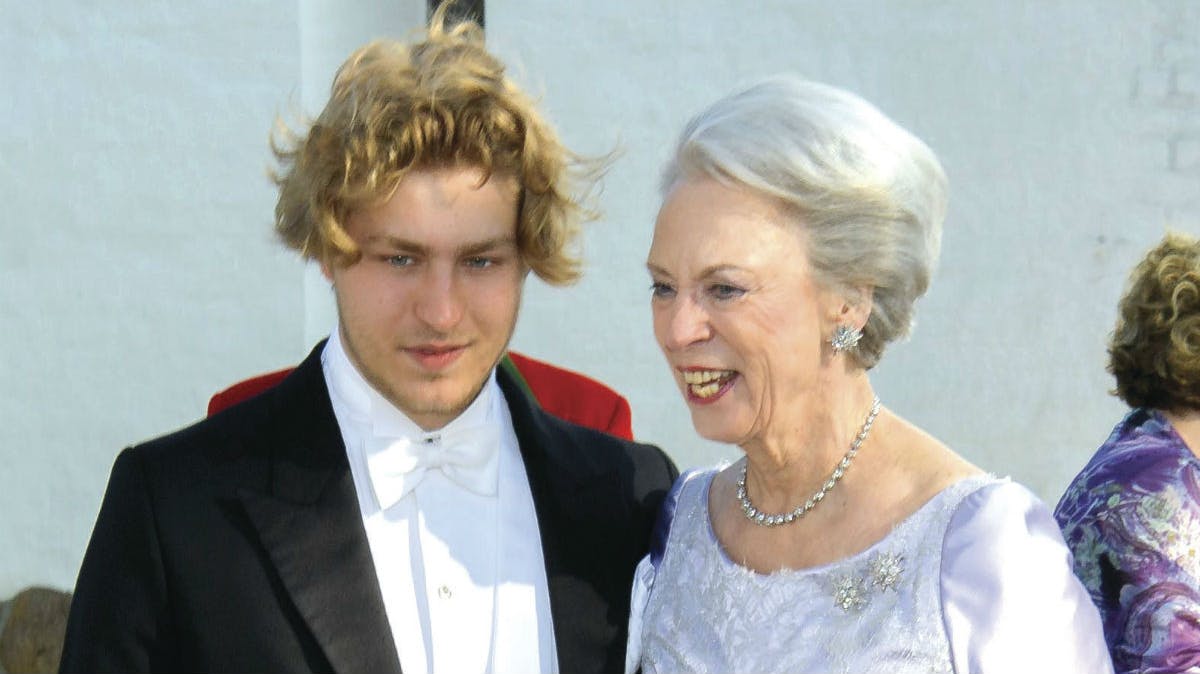 Grev Richard og hans mormor, prinsesse Benedikte.
