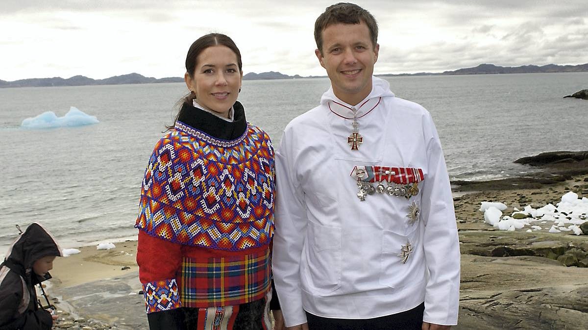 Kronprinsesse Mary og kronprins Frederik i Grønland.