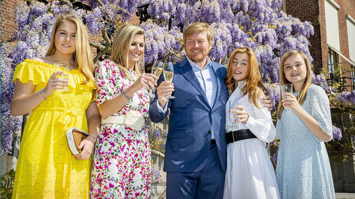 Kong Willem-Alexander og familien.&nbsp;