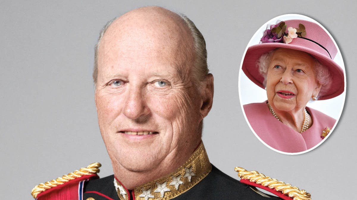 Kong Harald. Indsat: Dronning Elizabeth.