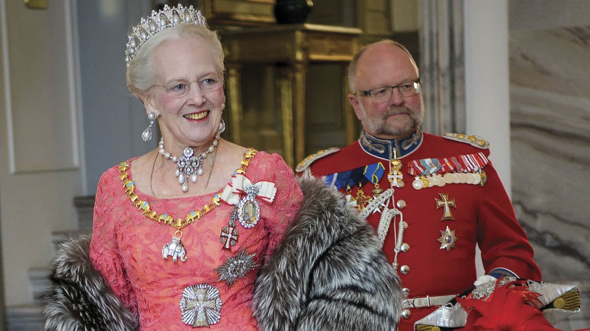 Dronning Margrethe og Lasse Harkjær.