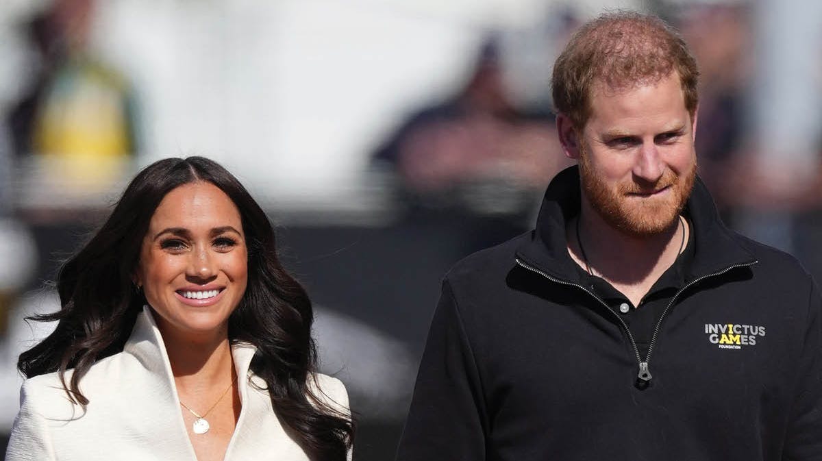 Hertuginde Meghan og prins Harry. 