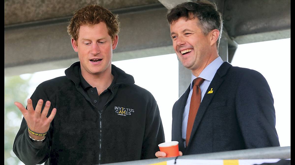 Prins Harry og kronprins Frederik til Invictus Games i London.