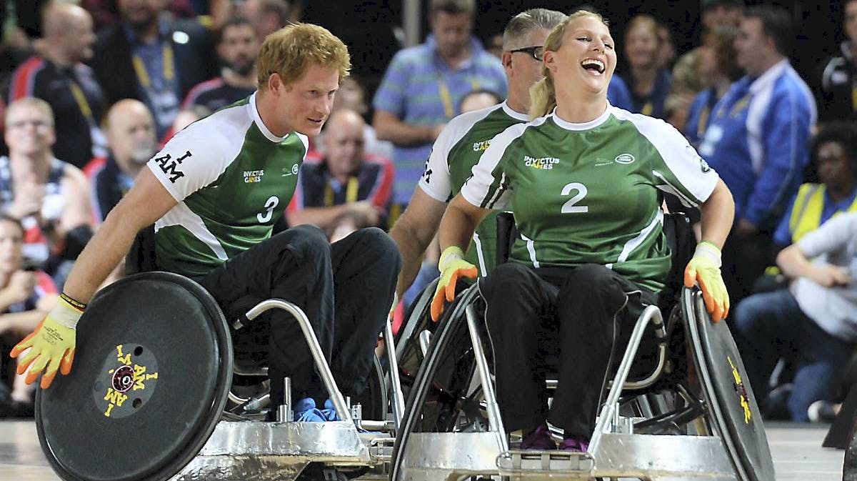 Prins Harry og Zara Phillips til Invictus Games 2014.