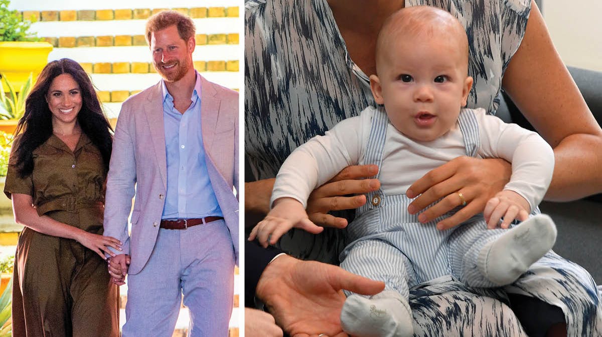 Harry, Meghan og Archie Harrison