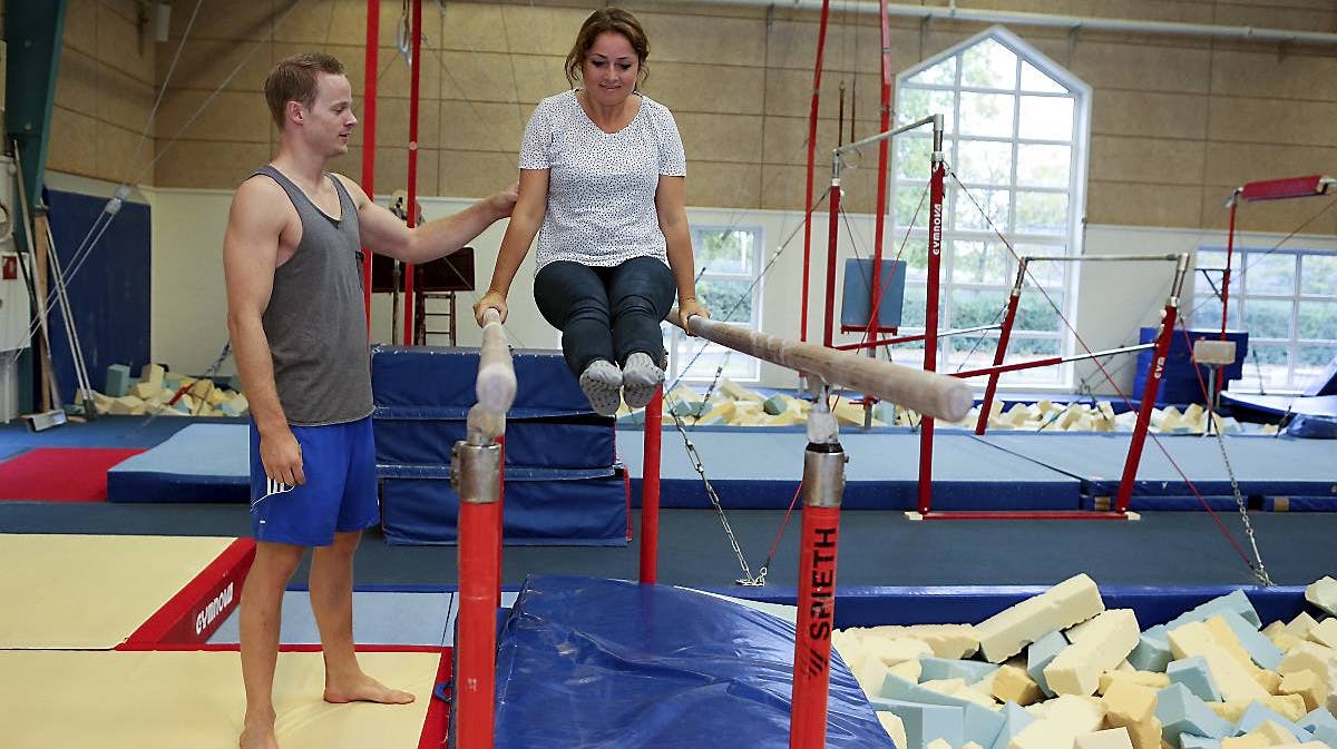 Elitegymnast Helge Vammen og Sofie Kruuse danser sammen i "Vild med dans" 2014.