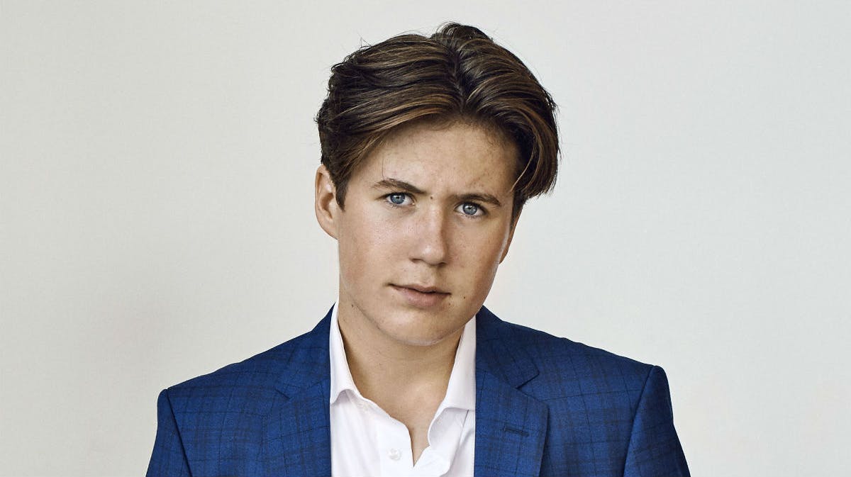 Prins Christian på et af de officielle billeder, der blev taget i forbindelse med hans 15-års fødselsdag. 
