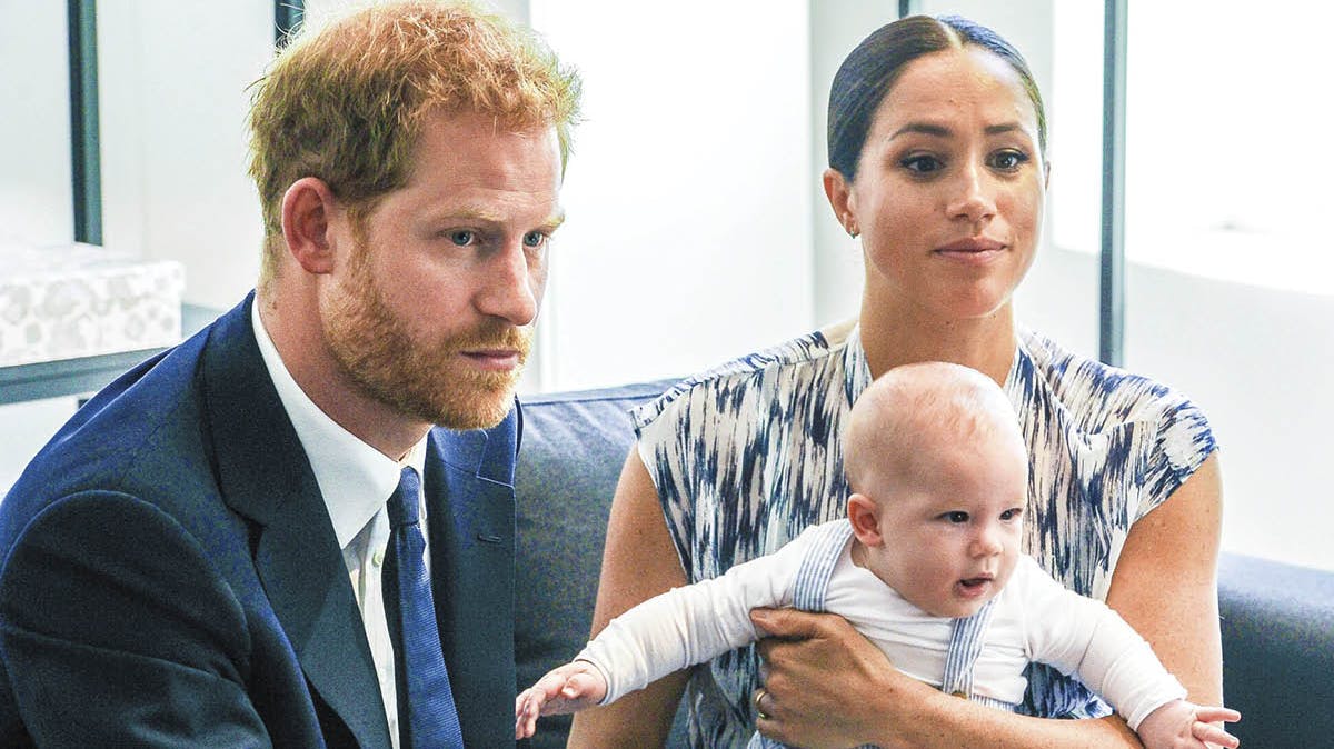 Harry, Meghan og Archie i september 2019.