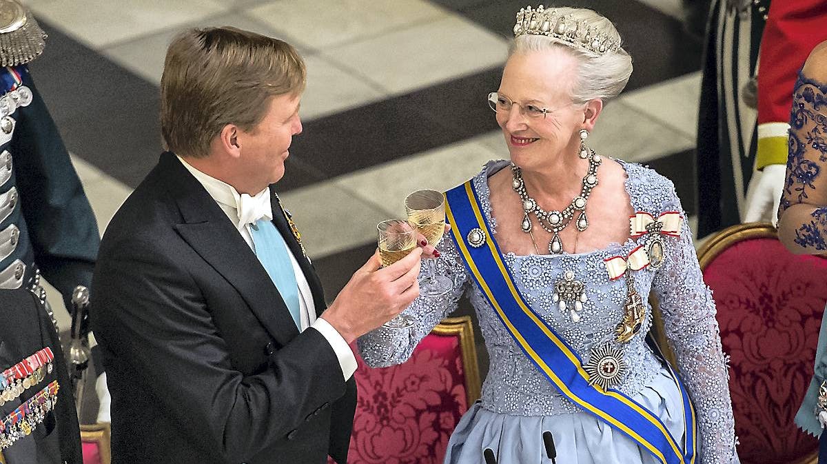 Dronning Margrethe og kong Willem-Alexander