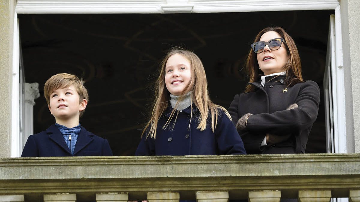 Kronprinsesse Mary med prins Vincent og prinsesse Josephine til Hubertusjagt 2021.