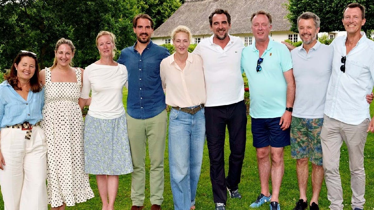 Alexia, Theodora, Nathalie, Philippos, Alexandra, Nikolaos, Gustav, Frederik og Joachim