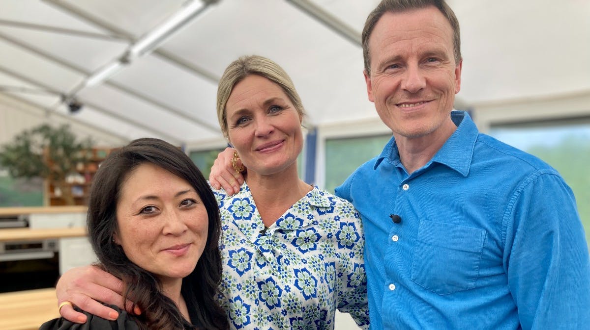 Iben Devantie med Katrine Foged Thomsen og Markus Grigo i "Den store bagedyst"