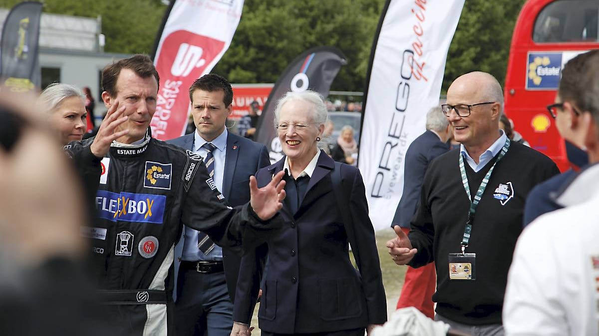 Dronning Margrethe og prins Joachim til Classic Race i Aarhus.