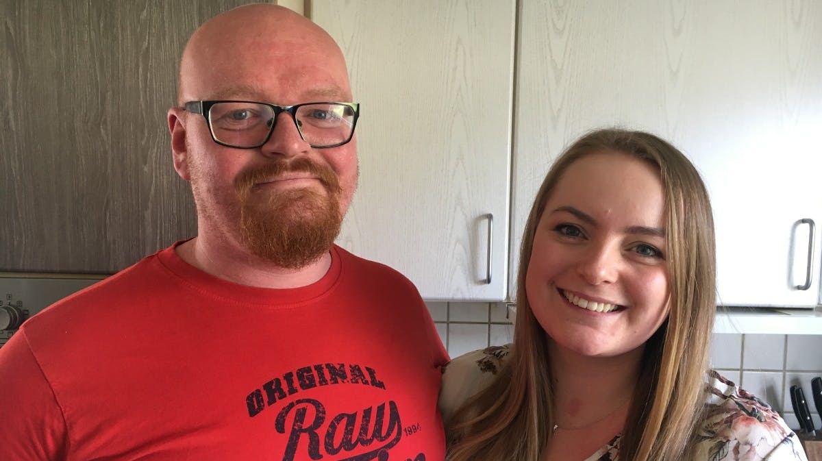 René fra "Rigtige mænd og makkere" med hustruen Jannie.