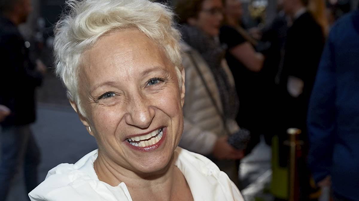 Ina-Miriam Rosenbaum med nyfarvet hår til en teaterrolle