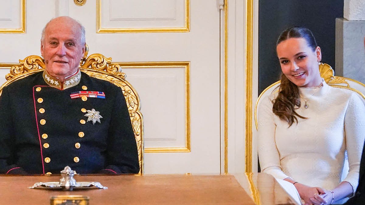 Kong Harald og prinsesse Ingrid Alexandra.