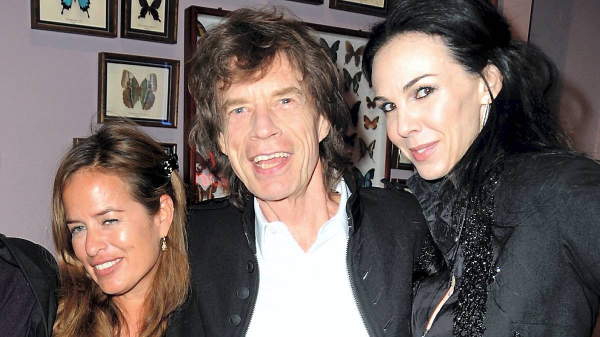 Jade Jagger, Mick Jagger og afdøde L'Wren Scott.