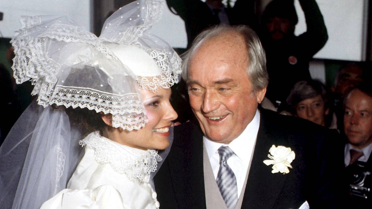 Janni Spies og Simon Spies ved brylluppet i 1983.