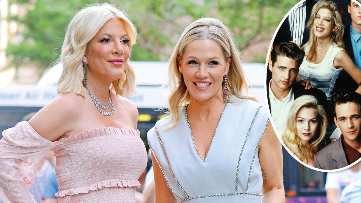 Jennie Garth og Tori Spelling fra "Beverly Hills 90210".