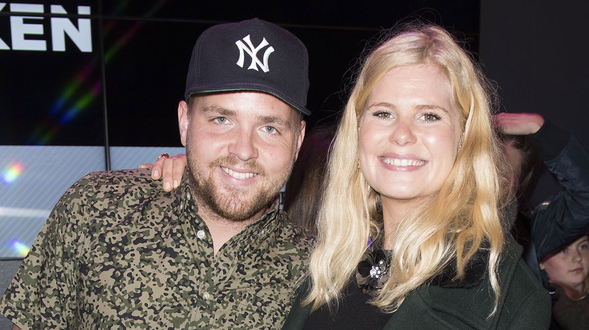 Joakim Ingversen med sin hustru Sofie Linde