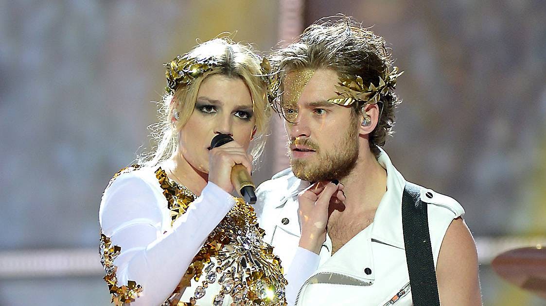 Emma Marrone og Johannes Nymark.