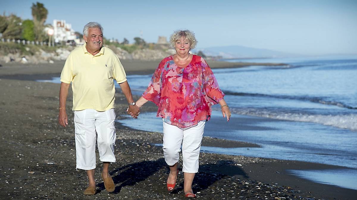 Johnny Reimar og fru Annie i Spanien.