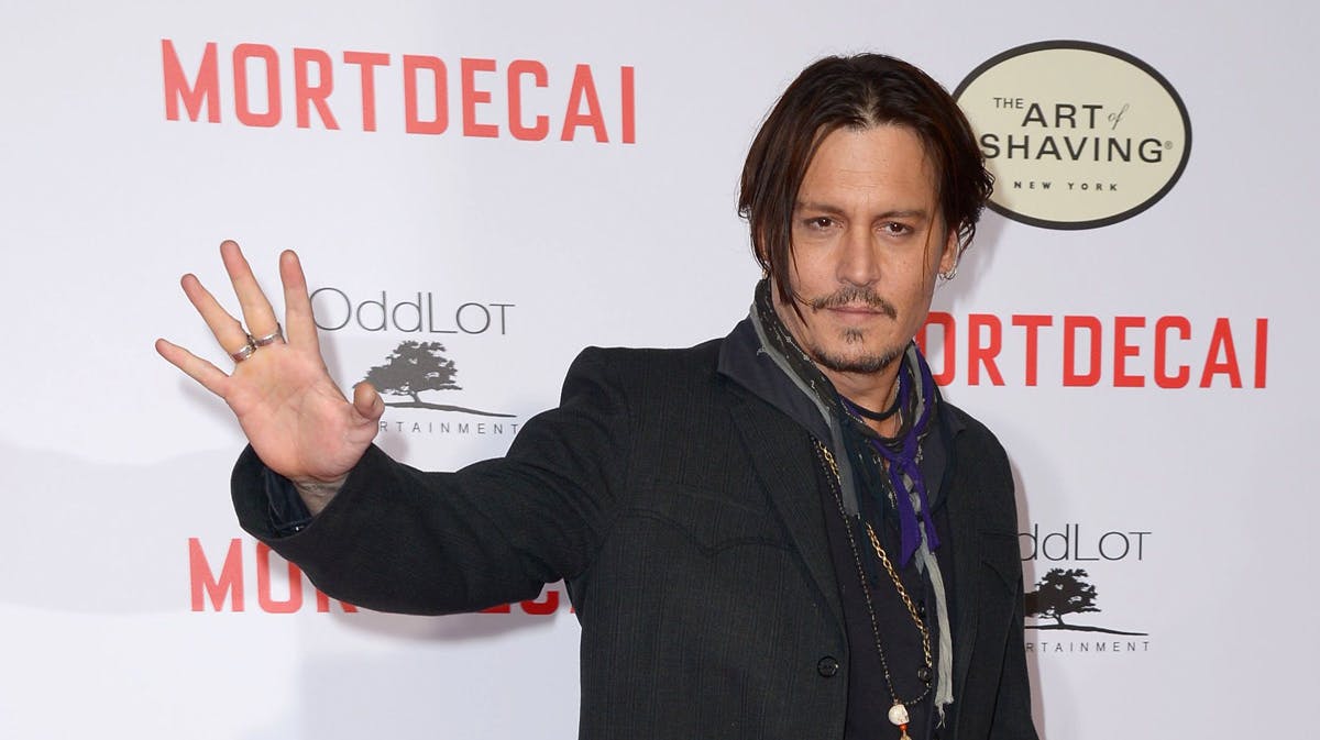 Johnny Depp til premieren på filmen &quot;Mortdecai&quot; i Los Angeles.