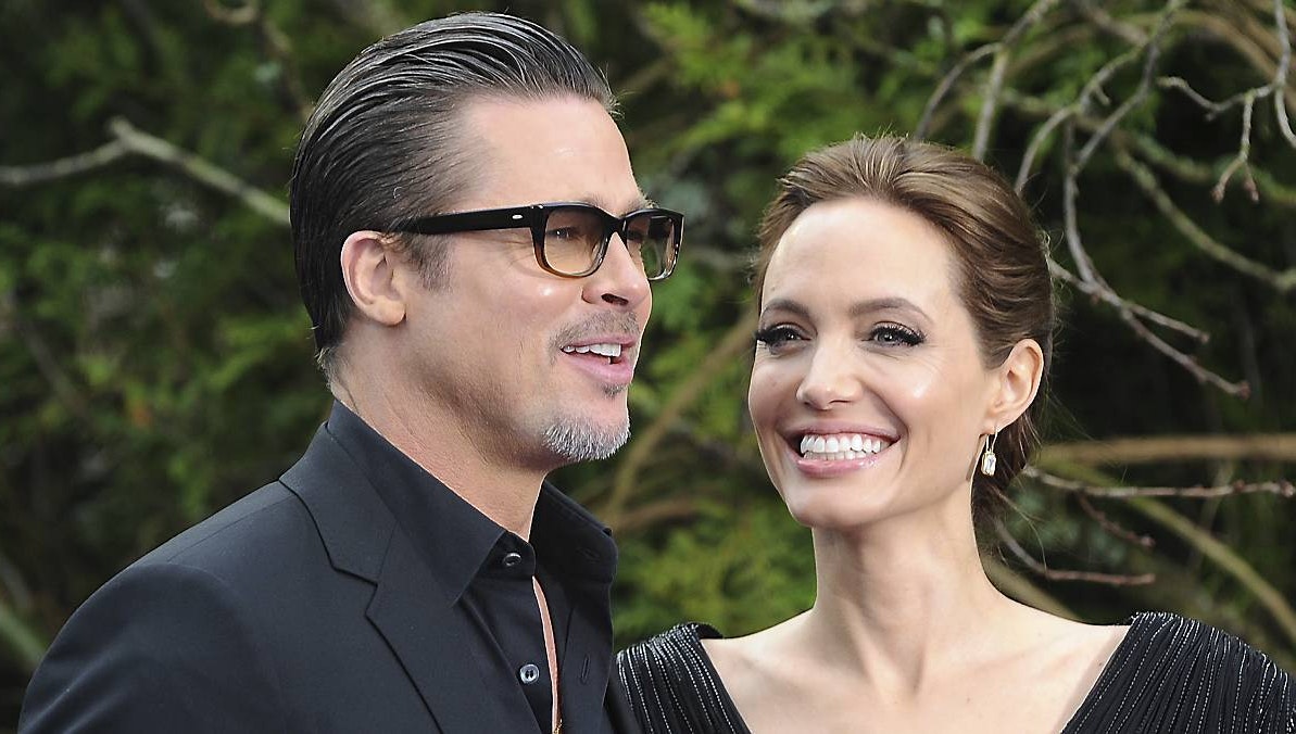 Brad Pitt og Angelina Jolie. 