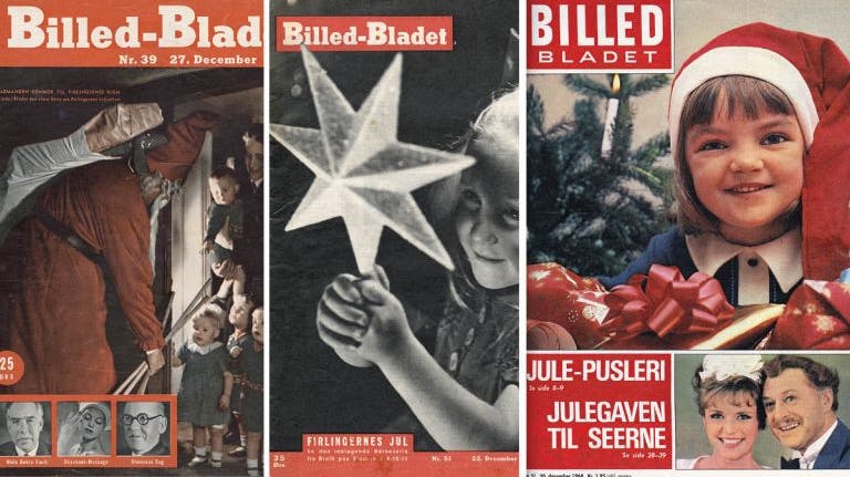 Fotocollage af BILLED-BLADET juleforsider