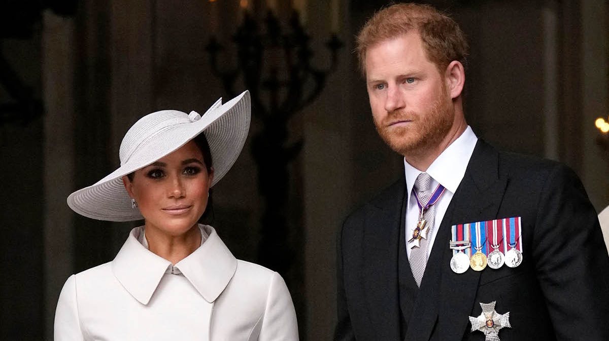 Hertuginde Meghan og prins Harry. 