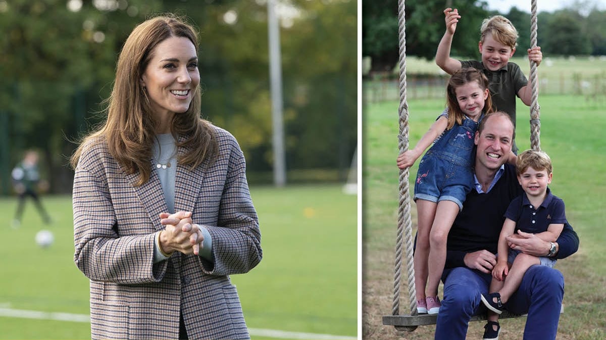 Hertuginde Kate, prins William og børnene.&nbsp;