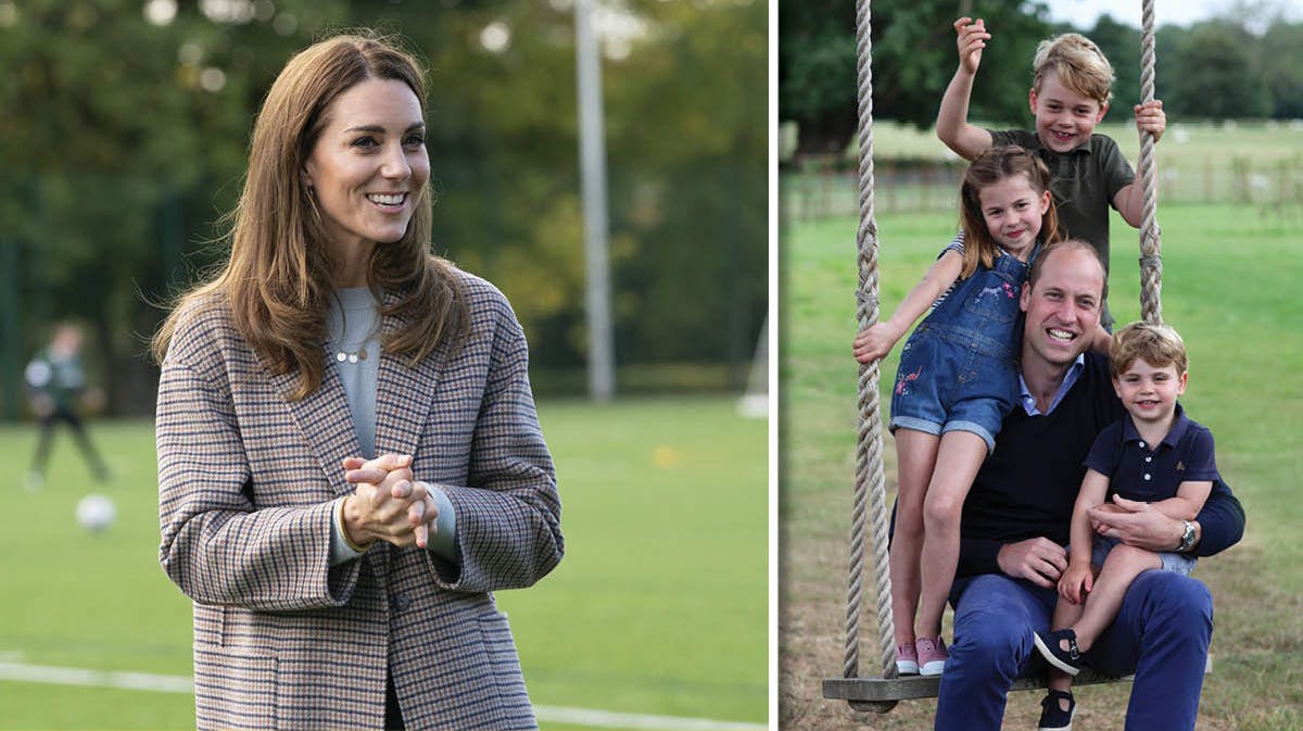 Hertuginde Kate, prins William og børnene. 