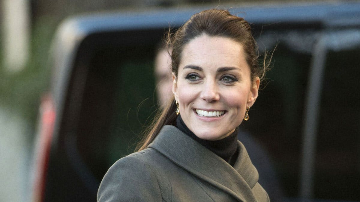 Hertuginde Catherine i vinterfrakke