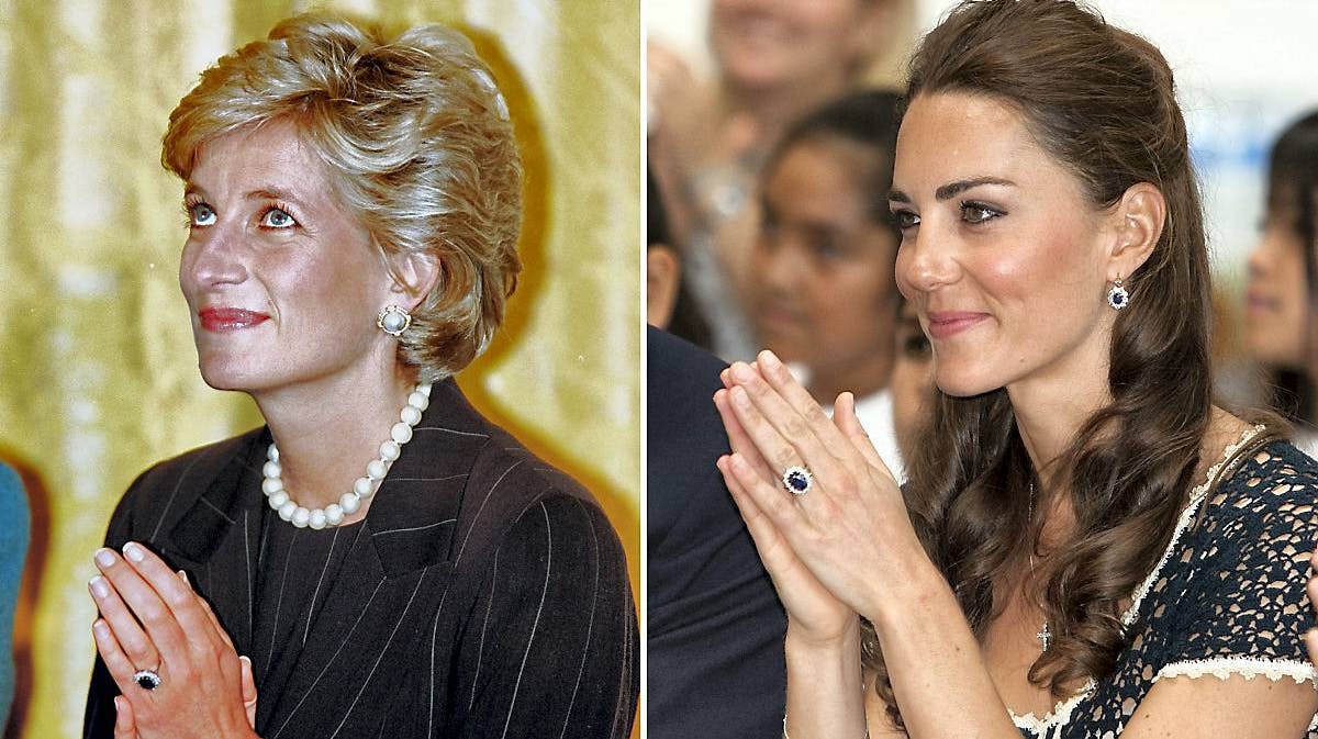 Prinsesse Diana og hertuginde Catherine.