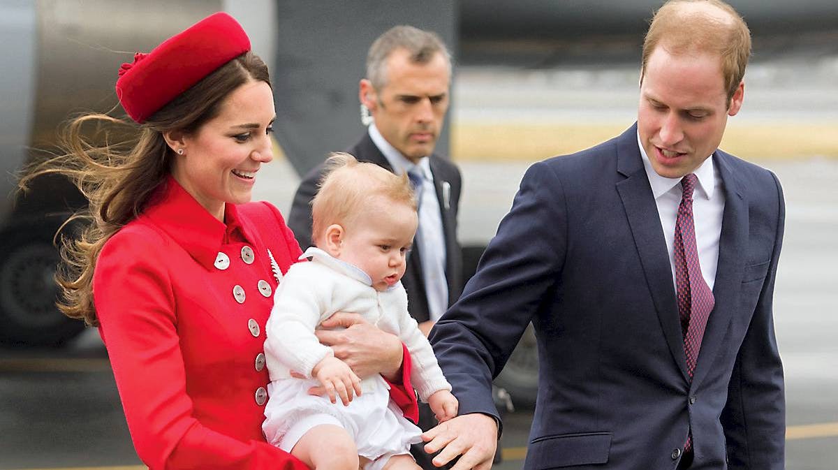 Hertuginde Catherine, prins George og prins William besøger New Zealand.