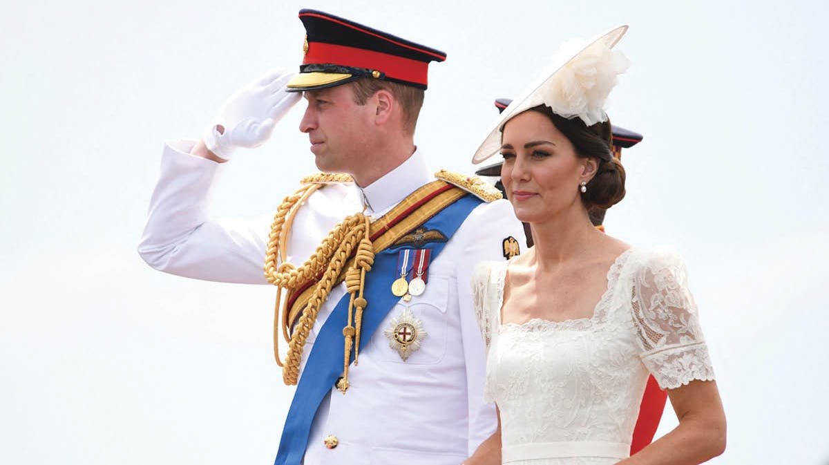 Prins William og hertuginde Catherine.