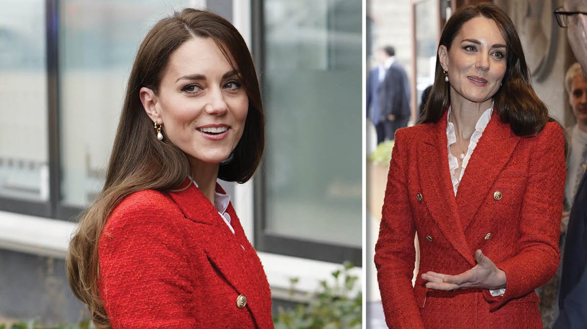 Kate med den røde blazer. 