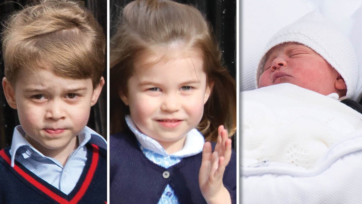 Prins George, prinsesse Charlotte og Kate og prins Williams nyfødte søn