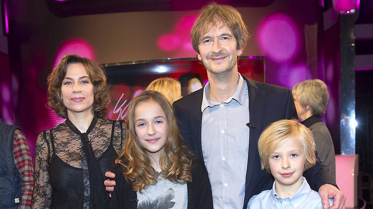 Katrine Brygmann Salomon og Lars Brygmann med børnene Fernanda og Carlo.