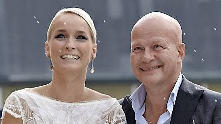 Thomas Blachman med sin brud Sarah Louise Schackinger