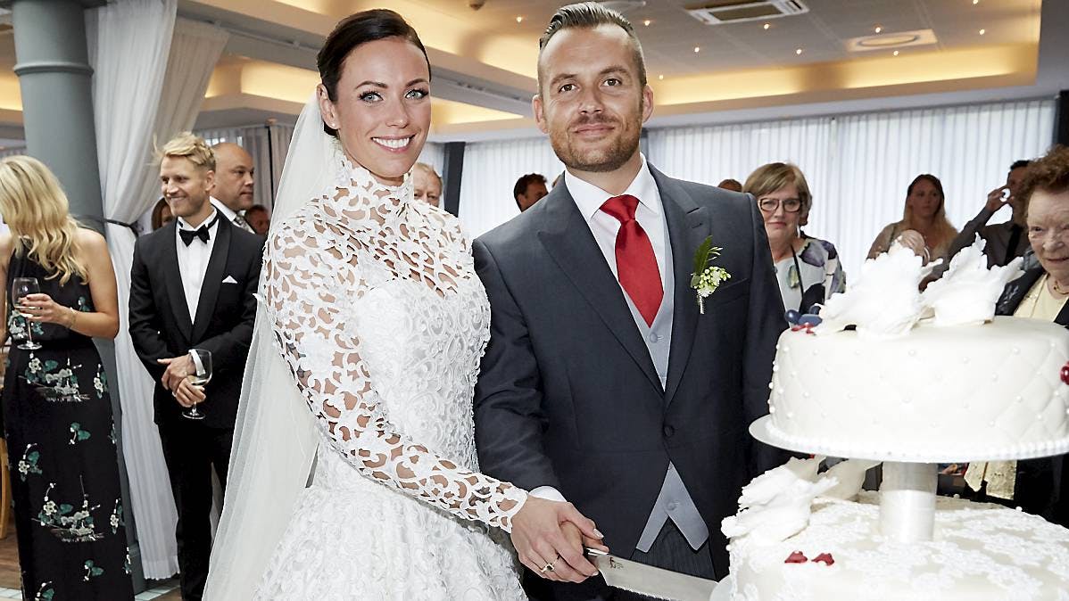 Lisbeth Østergaard og Ralf Christensen til brylluppet i august 2016.