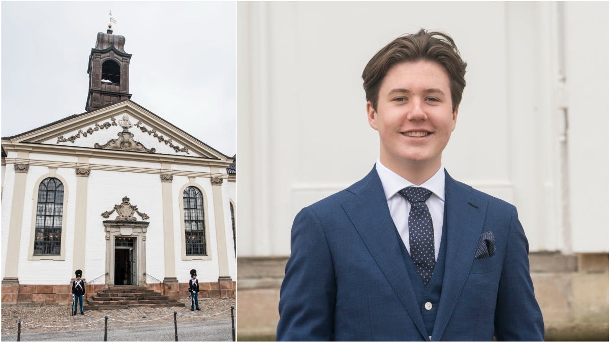 Fredensborg Slotskirke og prins Christian.