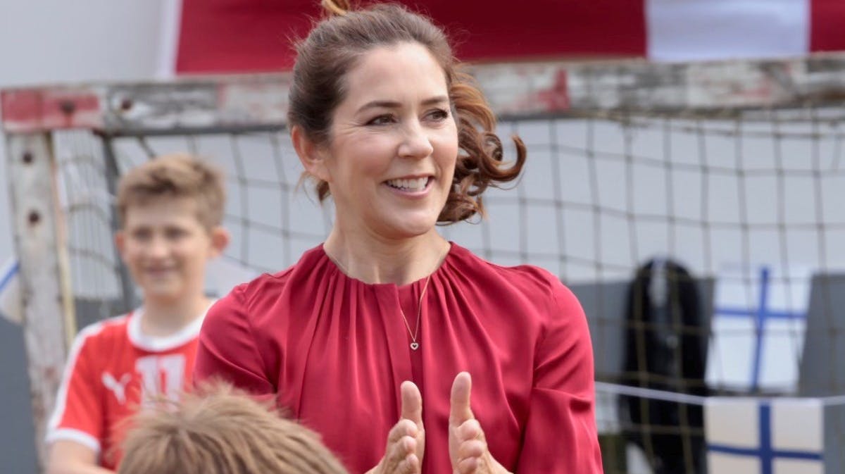 Kronprinsesse Mary til fodboldfest i Rødovre sidste måned. 