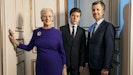 Dronning Margrethe, prins Christian og kronprins Frederik